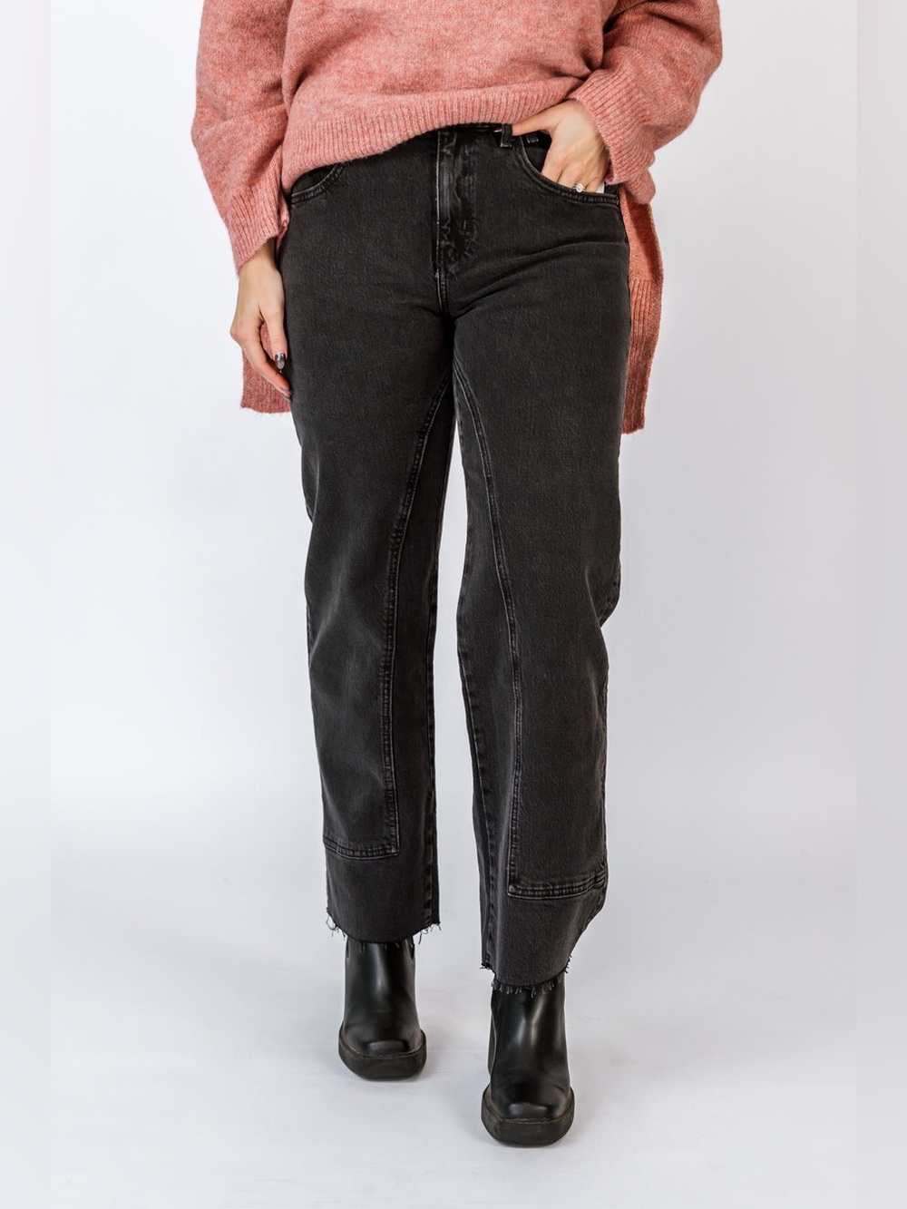 We The Free Risk Taker Mid Rise Straight Jeans | Main Squeeze Size 25 Inseam 29”